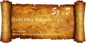 Szőllősi Dániel névjegykártya